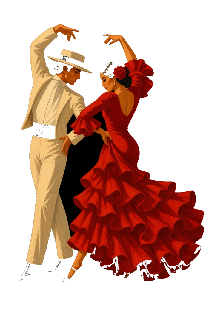 Tanzendes Flamenco-Paar